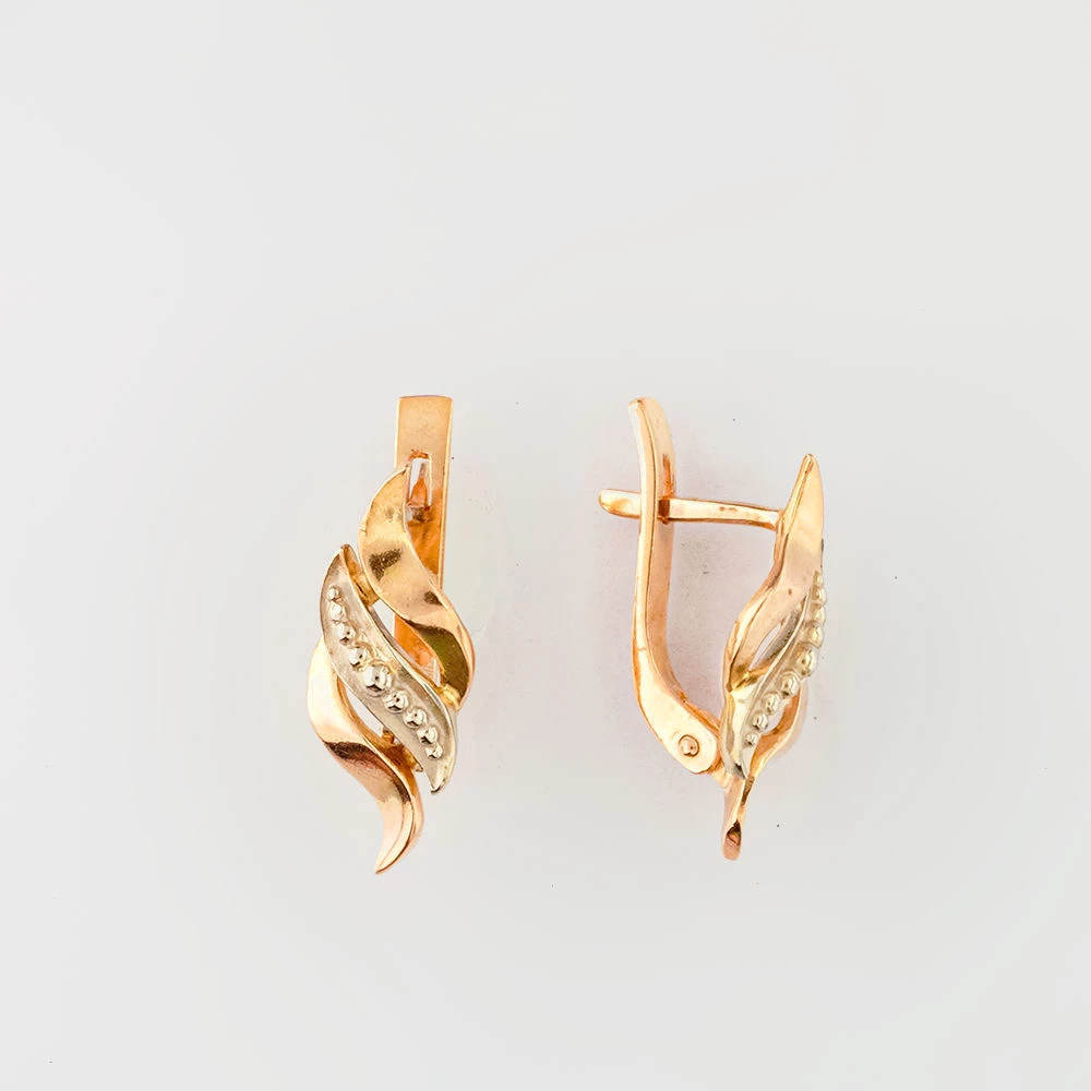 Серьги из красного золота 585 пробы