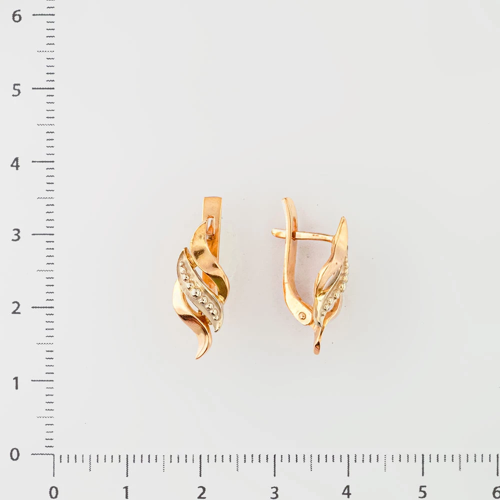 Серьги из красного золота 585 пробы