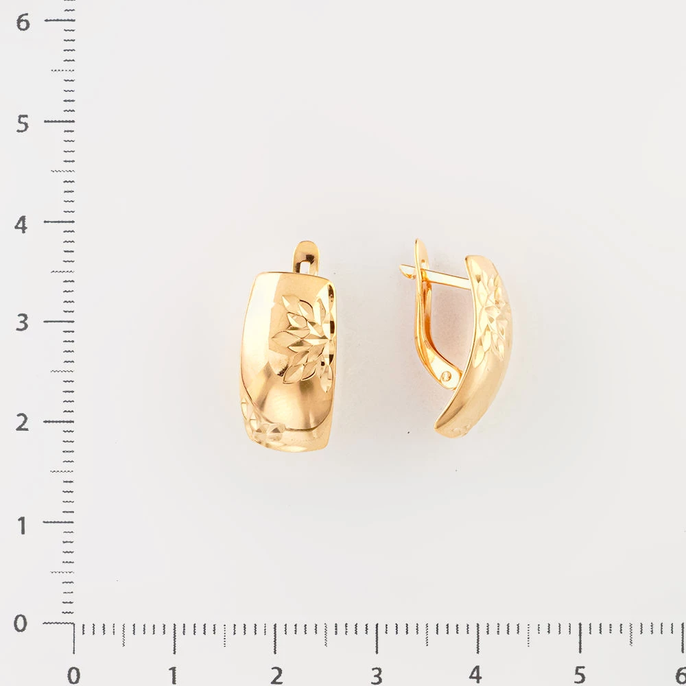 Серьги из красного золота 585 пробы