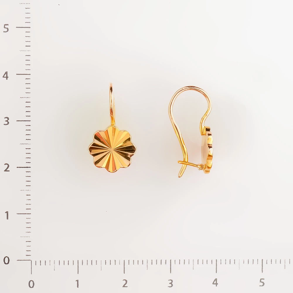 Серьги из желтого золота 585 пробы