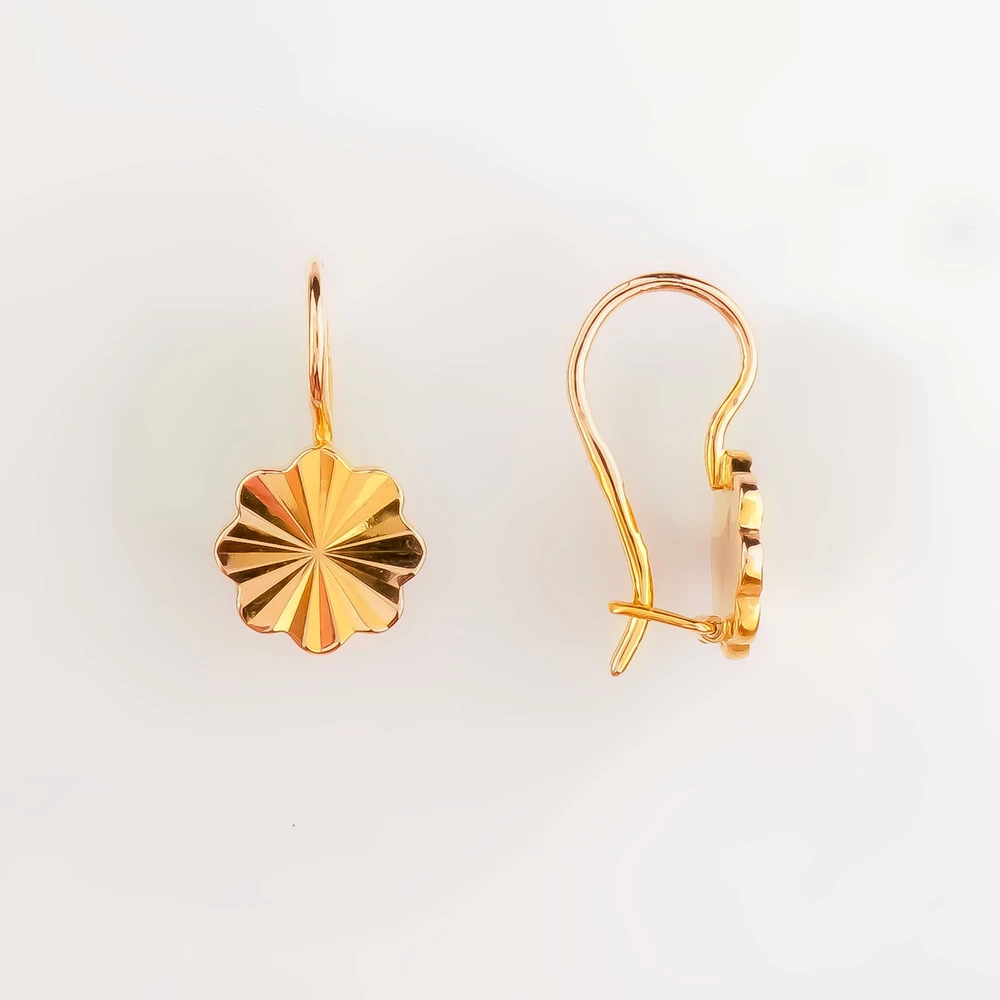 Серьги из желтого золота 585 пробы