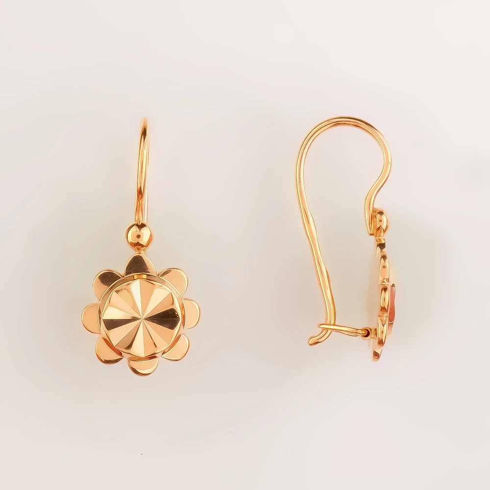 Серьги из красного золота 583 пробы