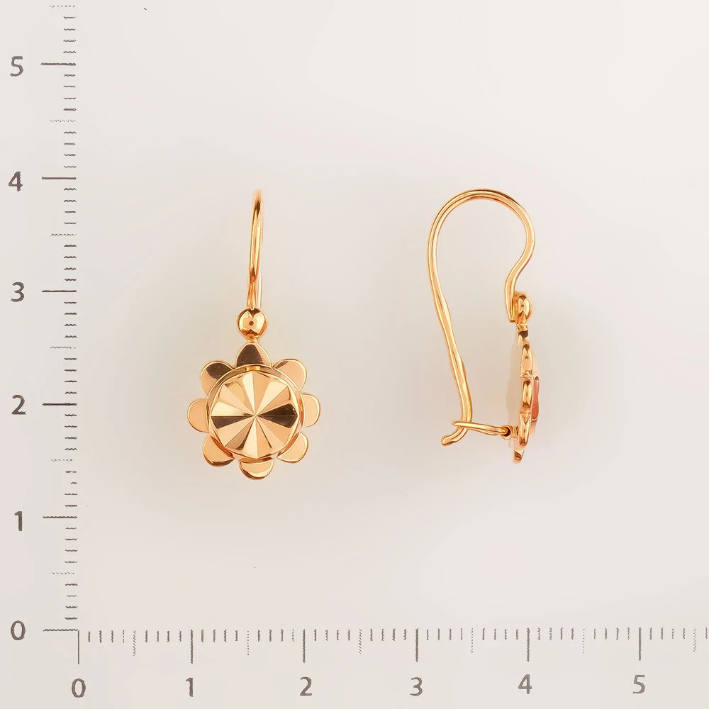Серьги из красного золота 583 пробы