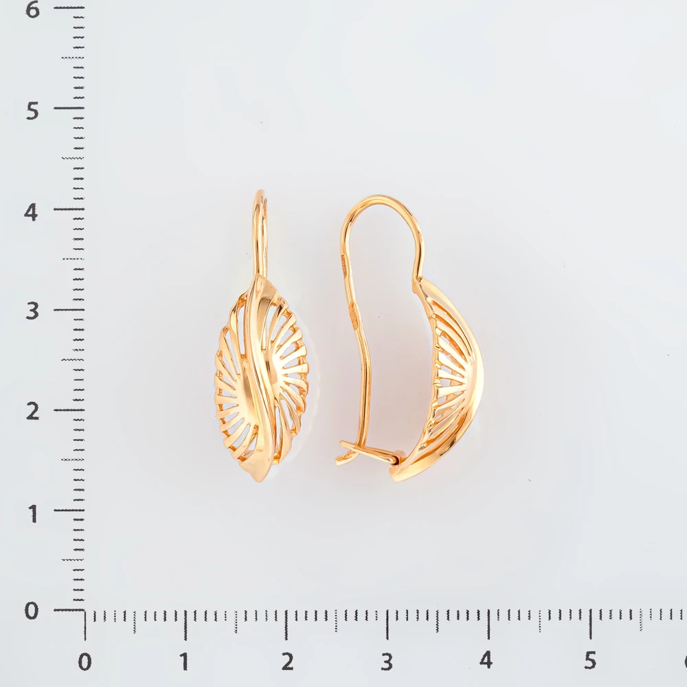 Серьги из красного золота 585 пробы
