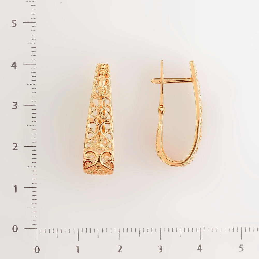 Серьги из красного золота 585 пробы