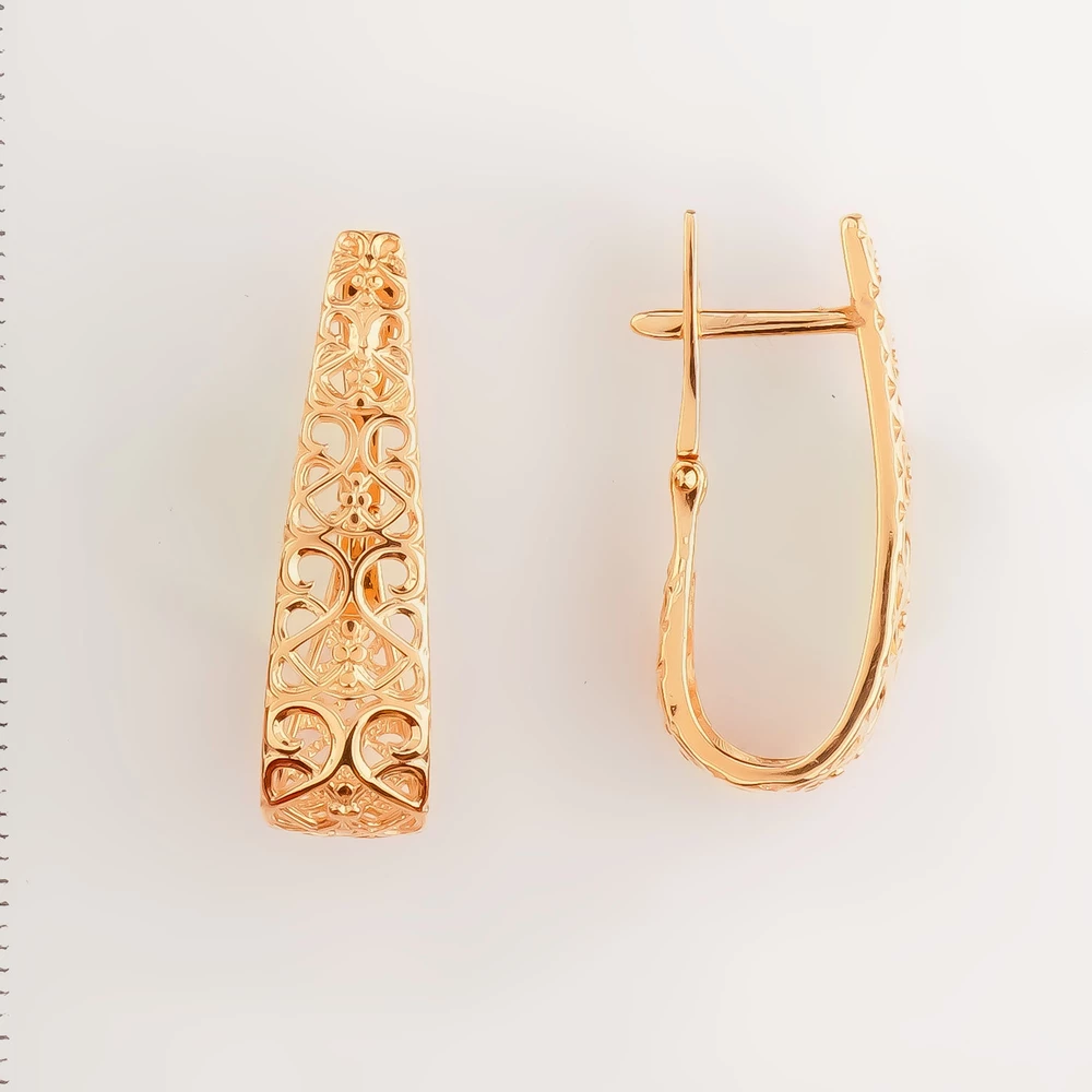 Серьги из красного золота 585 пробы