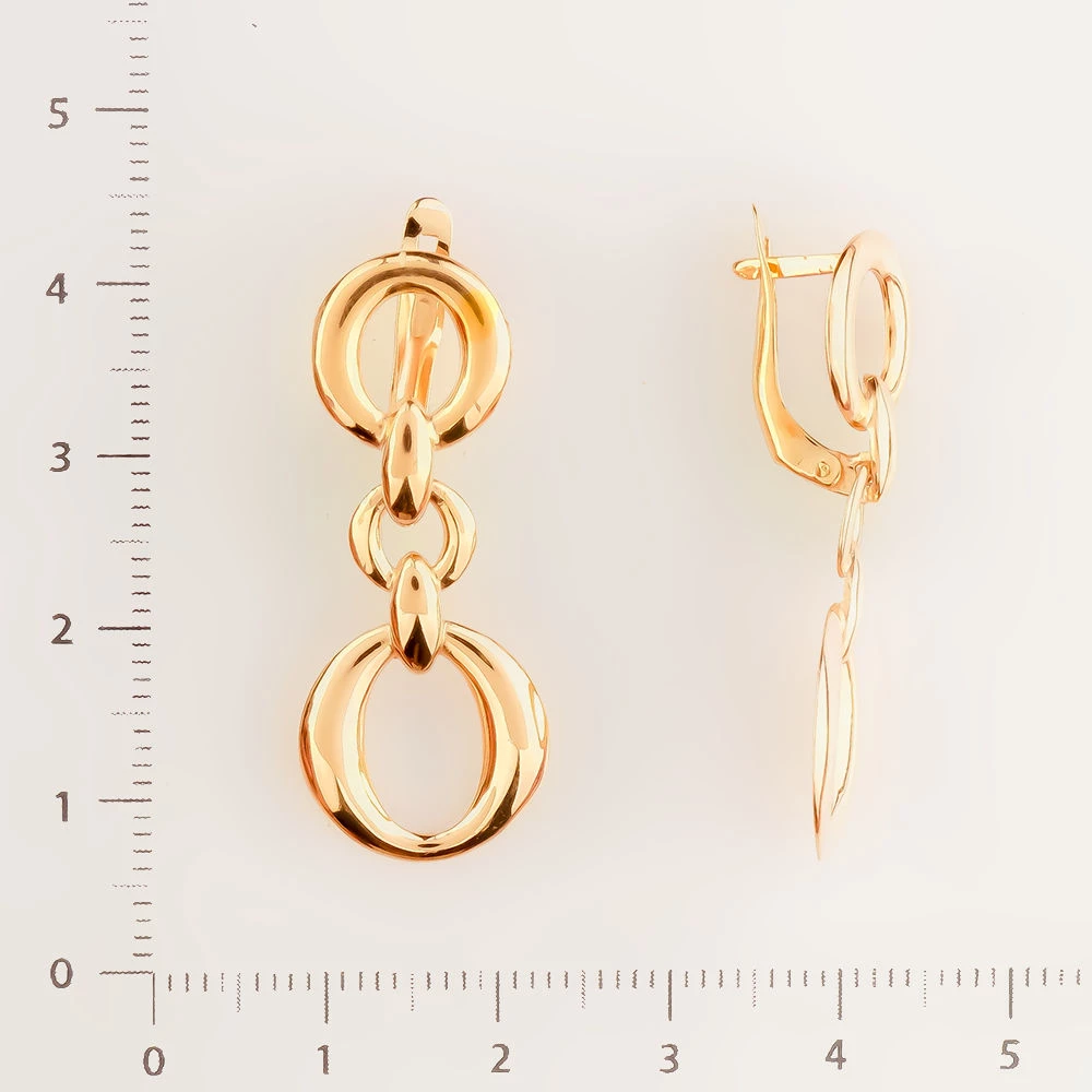 Серьги из красного золота 585 пробы