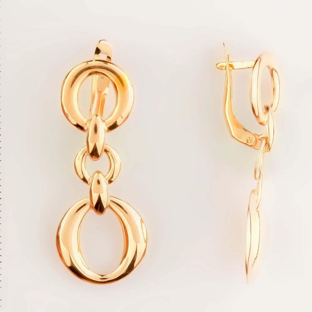 Серьги из красного золота 585 пробы