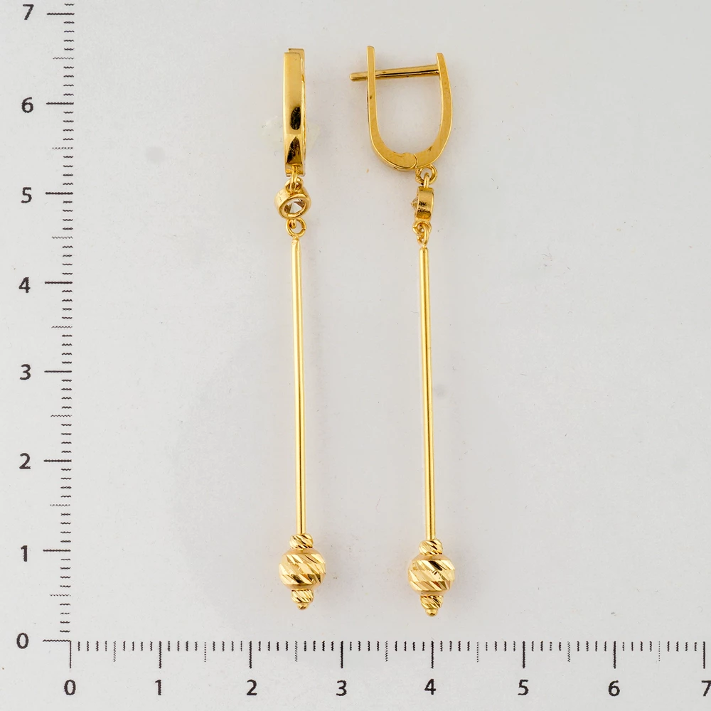Серьги из желтого золота 585 пробы