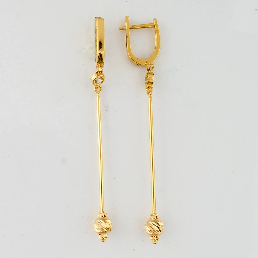 Серьги из желтого золота 585 пробы