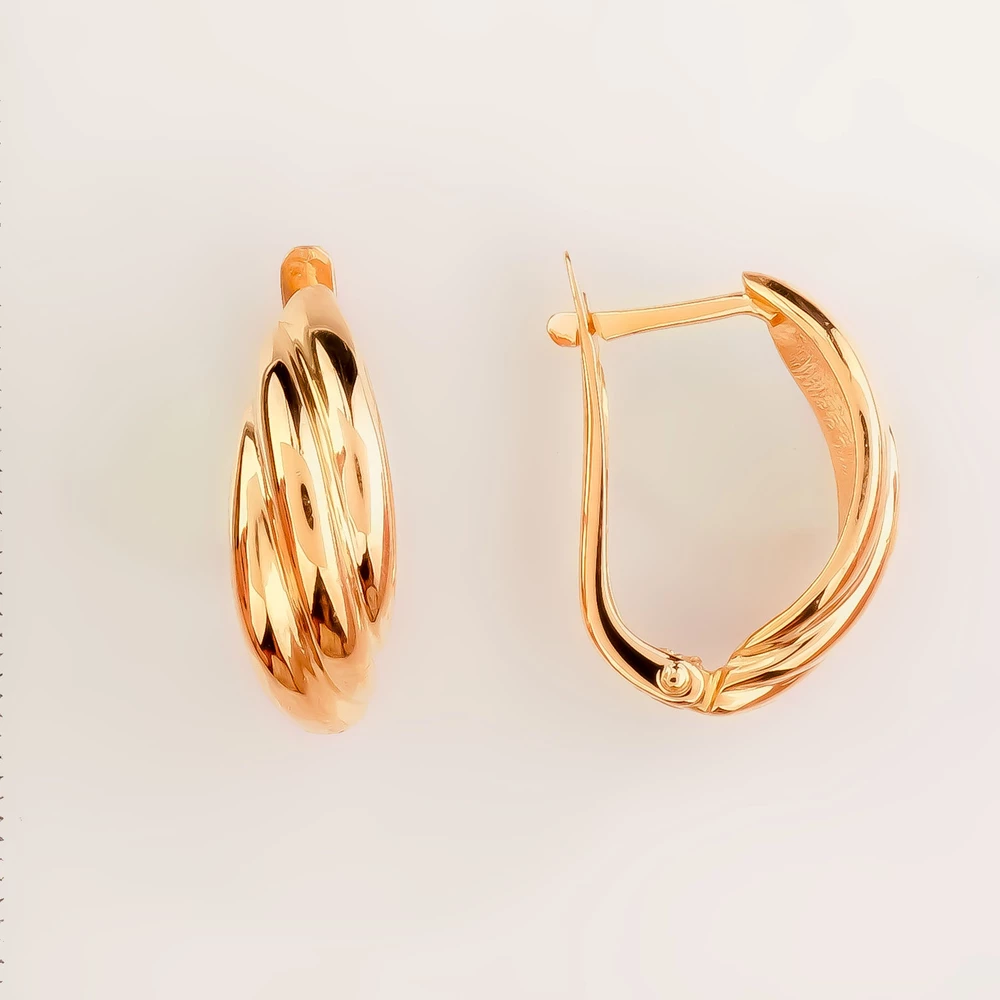 Серьги из красного золота 585 пробы