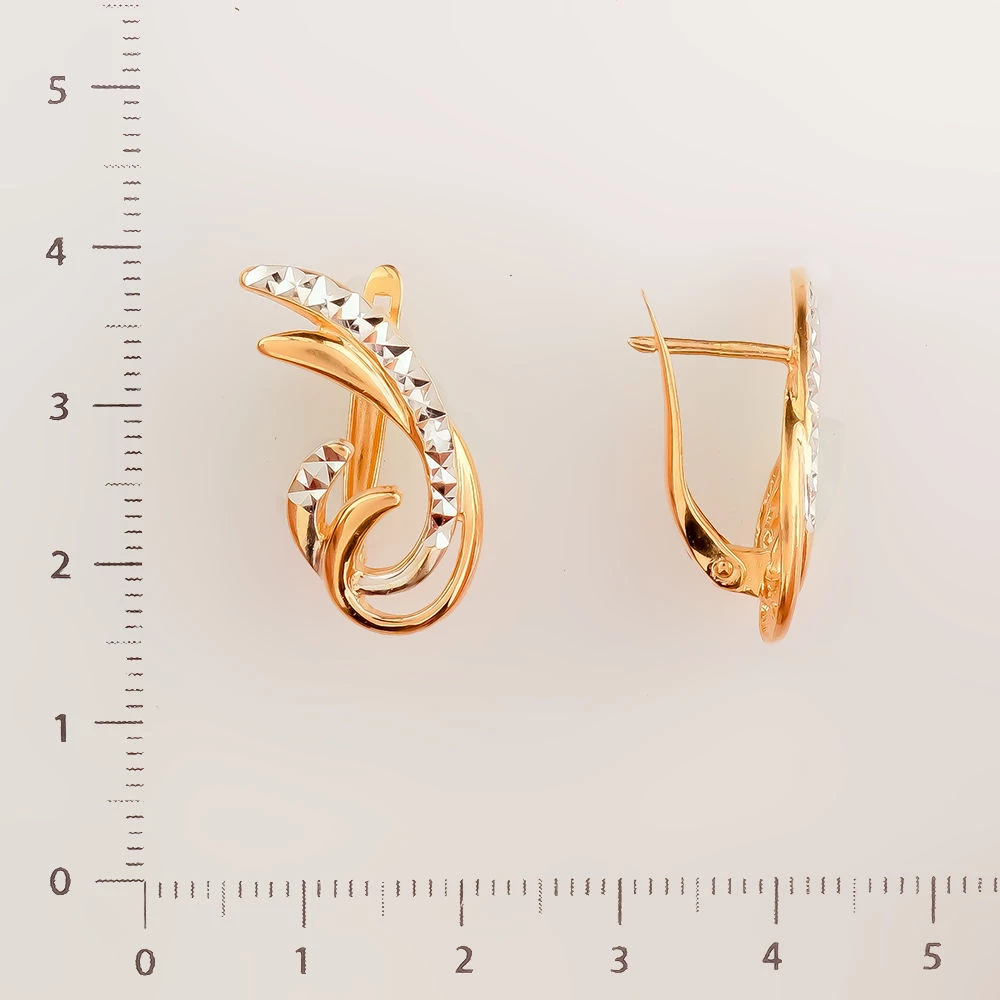 Серьги из красного золота 585 пробы