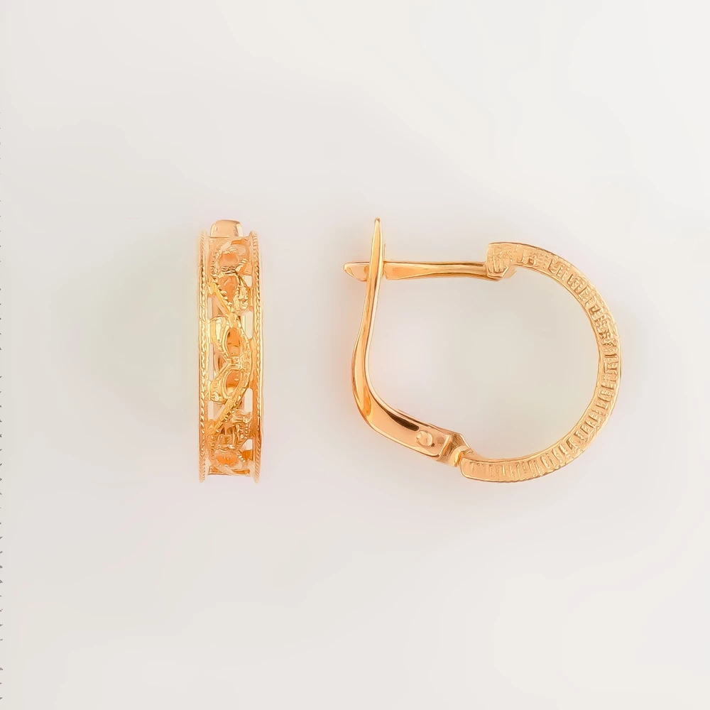 Серьги из красного золота 585 пробы