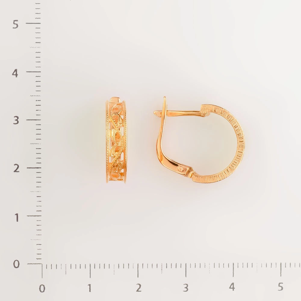 Серьги из красного золота 585 пробы