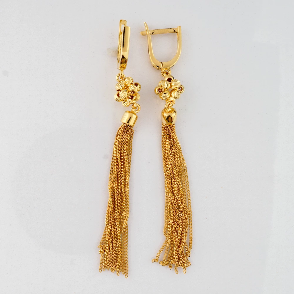 Серьги из желтого золота 585 пробы