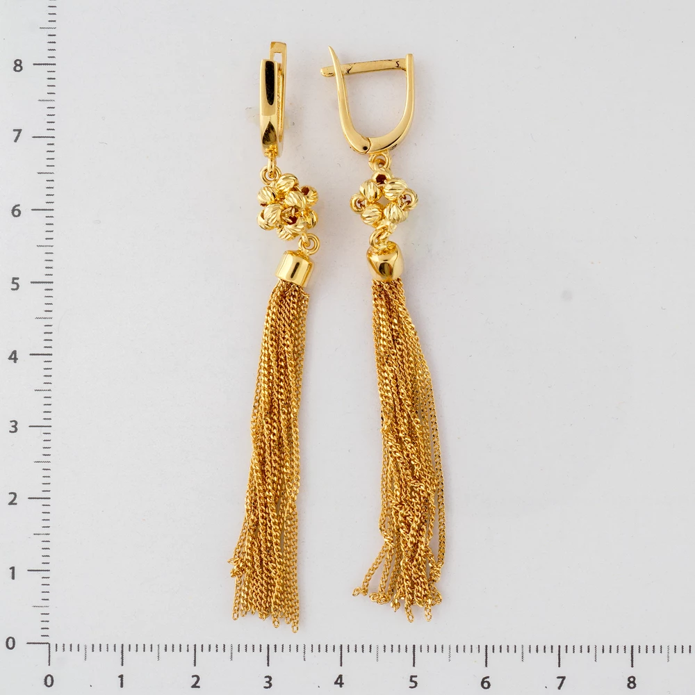 Серьги из желтого золота 585 пробы