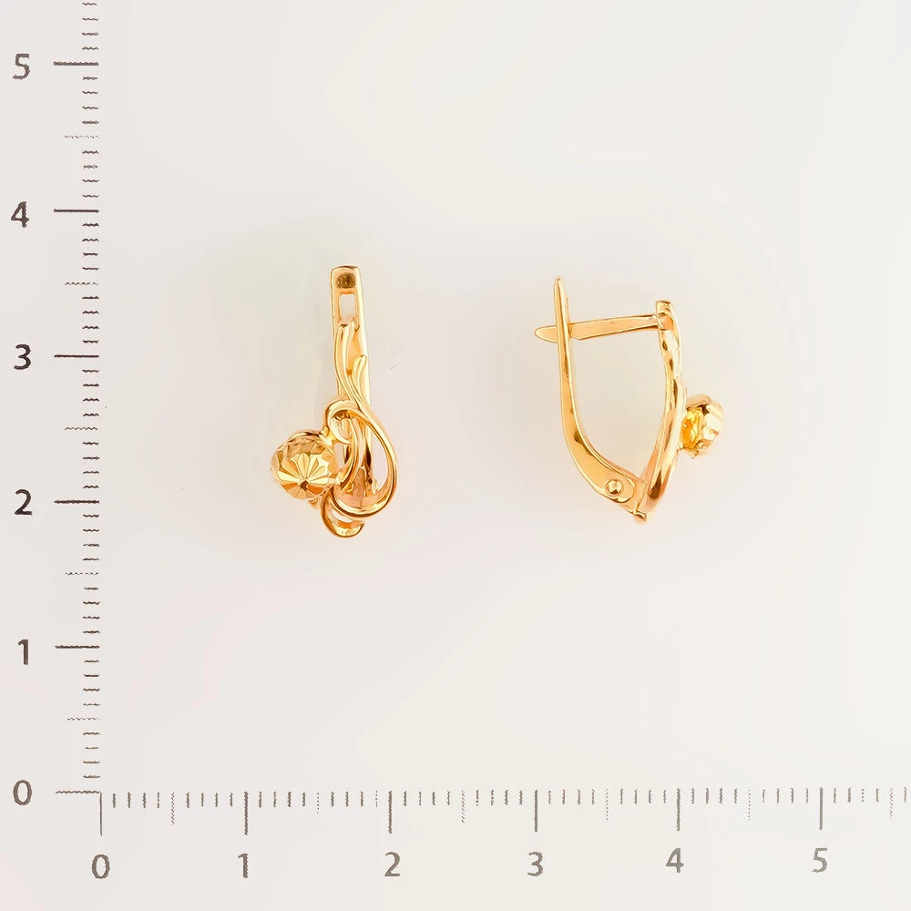 Серьги из красного золота 585 пробы