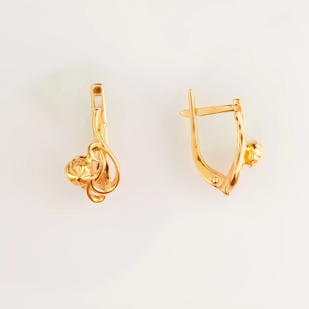 Серьги из красного золота 585 пробы