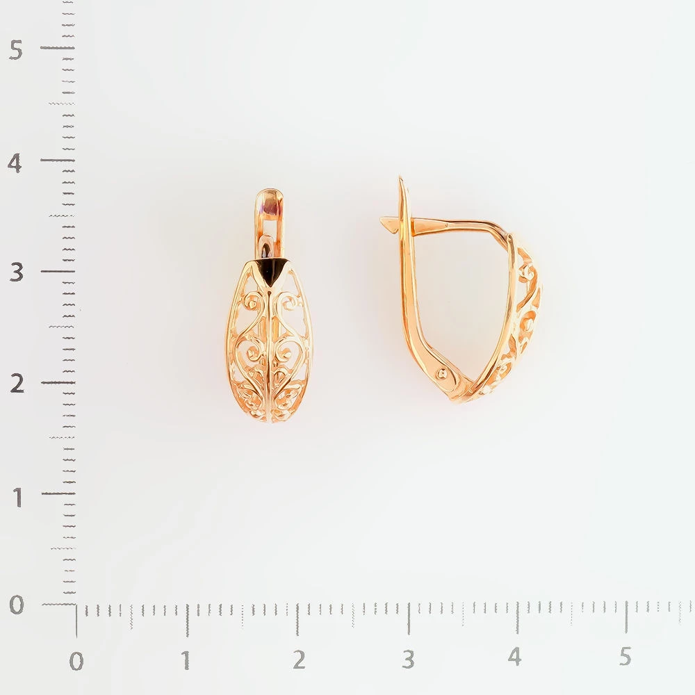 Серьги из красного золота 585 пробы