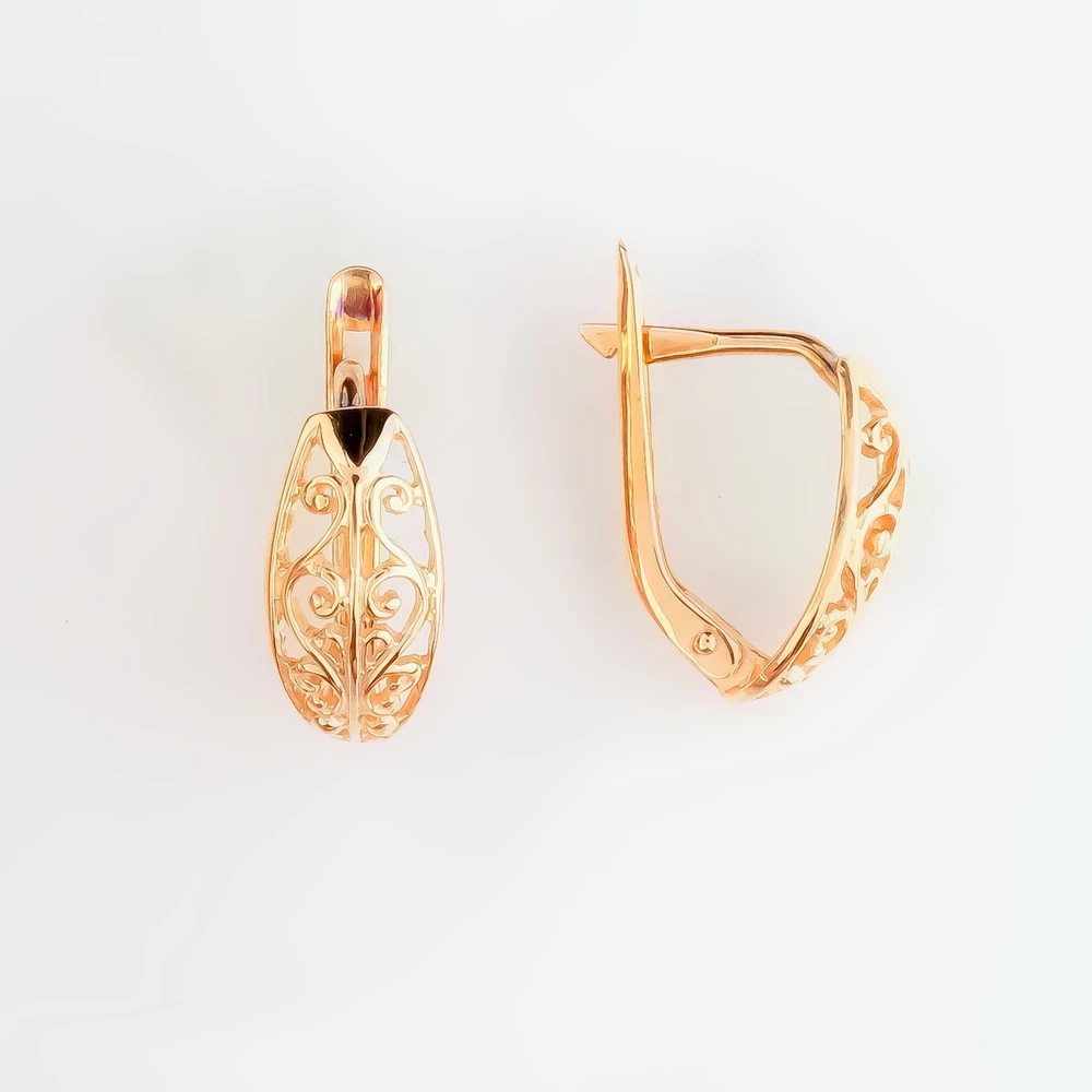 Серьги из красного золота 585 пробы