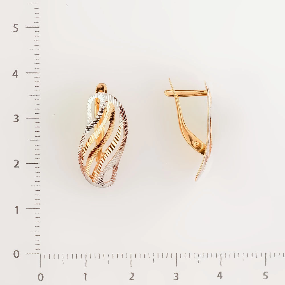 Серьги из красного золота 585 пробы
