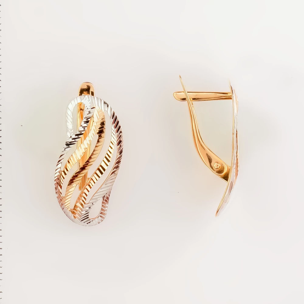 Серьги из красного золота 585 пробы