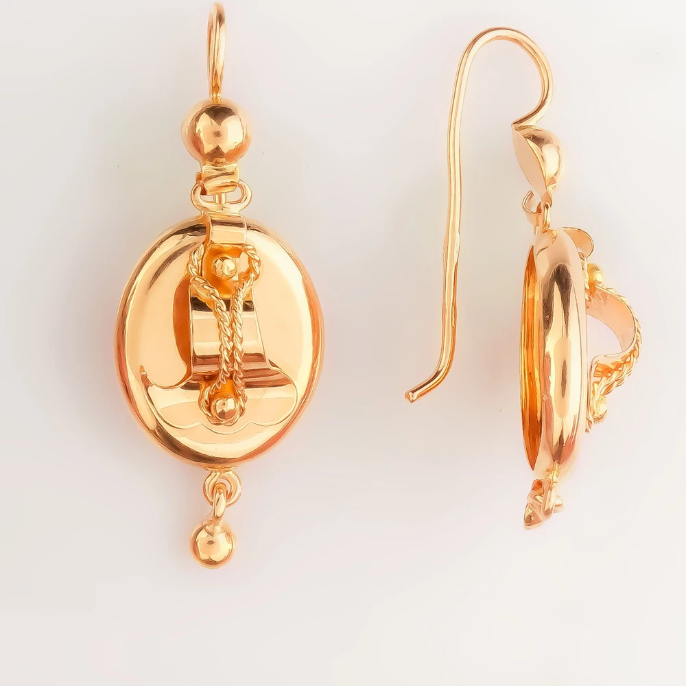 Серьги из красного золота 583 пробы