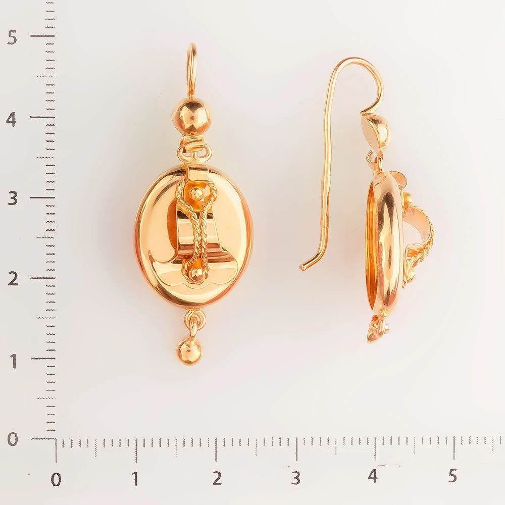 Серьги из красного золота 583 пробы