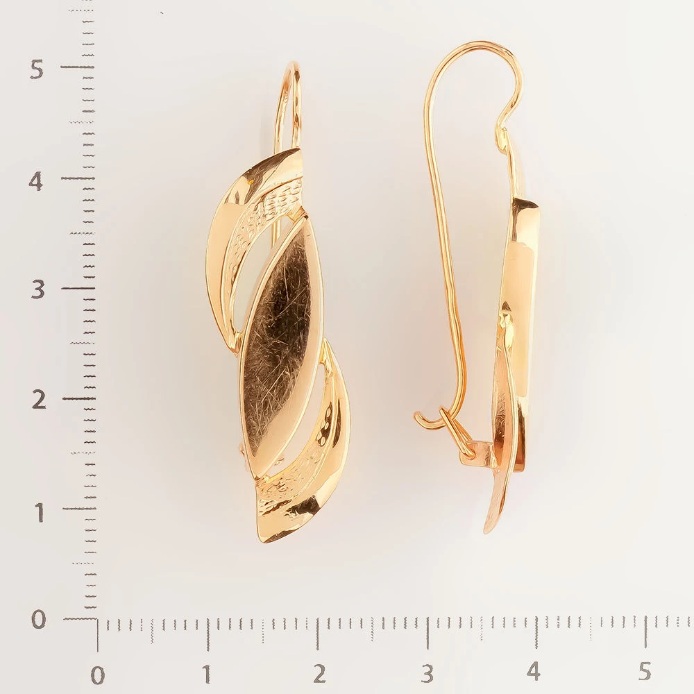 Серьги из красного золота 585 пробы