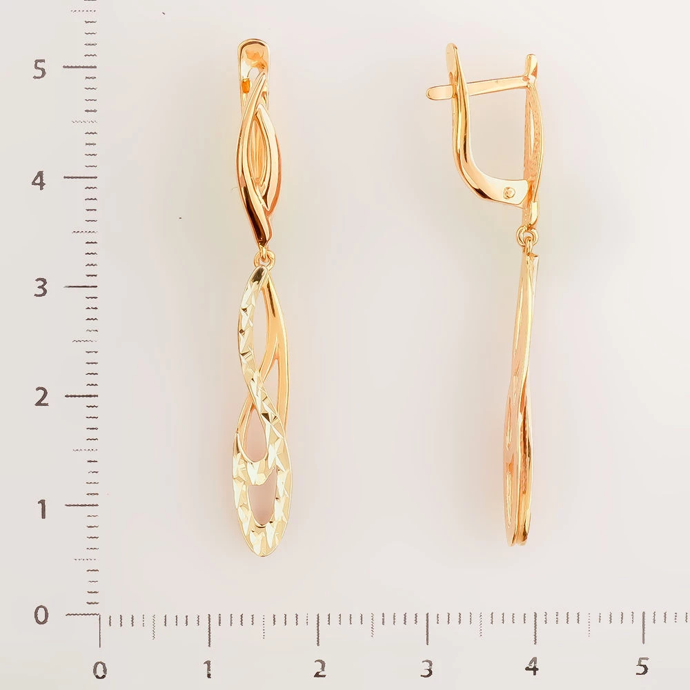Серьги из красного золота 585 пробы