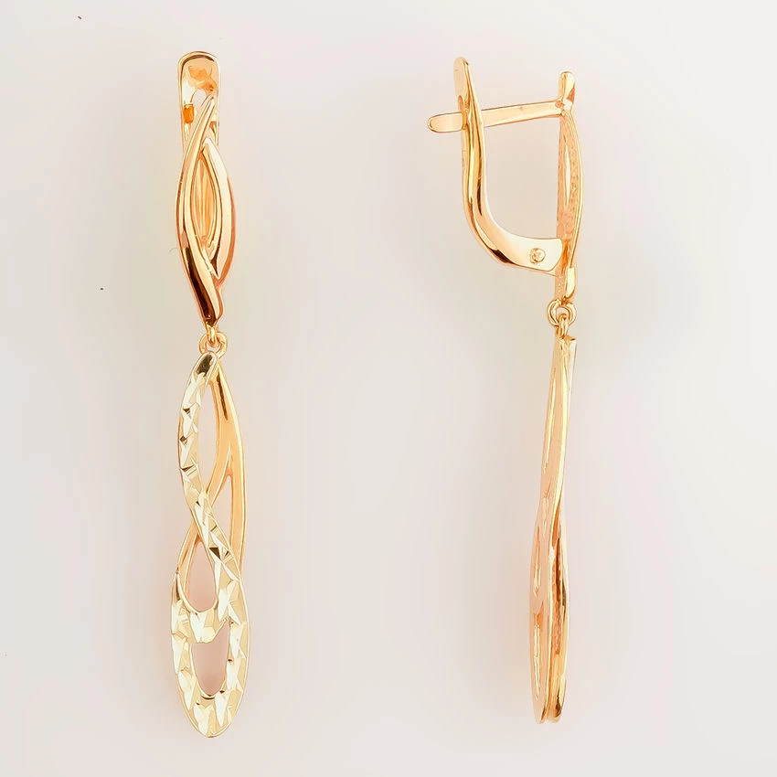 Серьги из красного золота 585 пробы