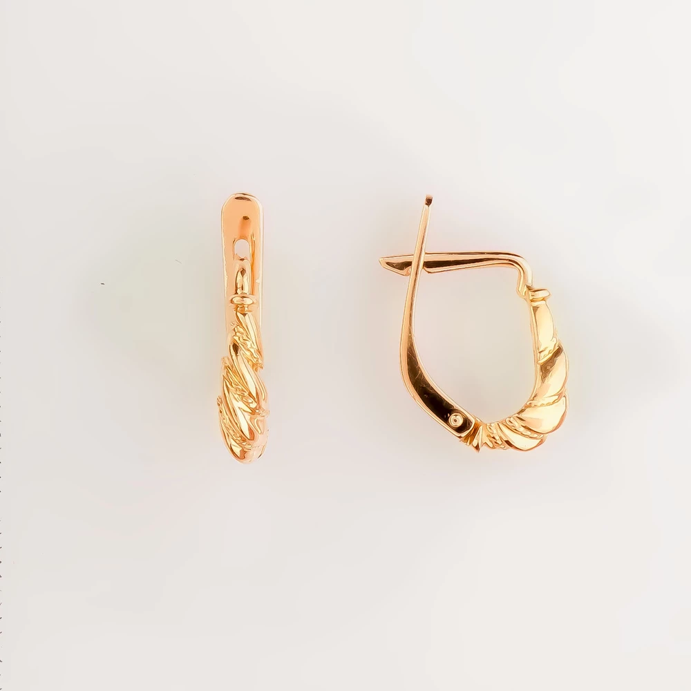 Серьги из красного золота 585 пробы