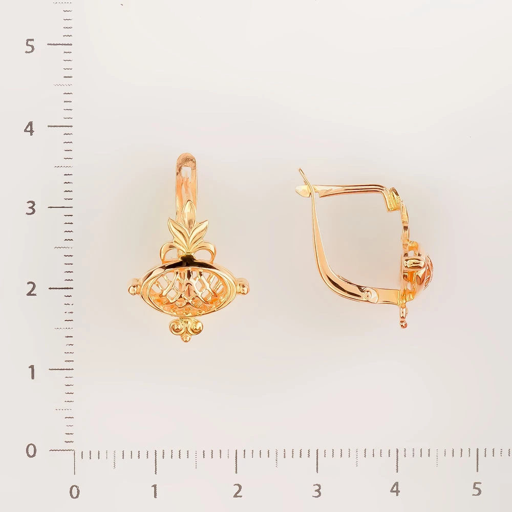 Серьги из красного золота 585 пробы