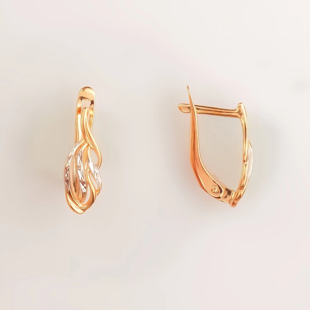 Серьги из красного золота 585 пробы