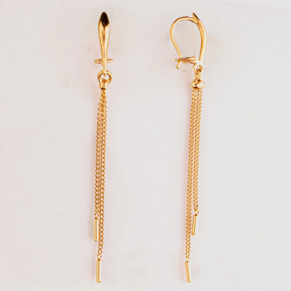 Серьги из красного золота 585 пробы