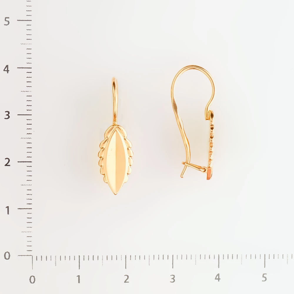 Серьги из красного золота 585 пробы