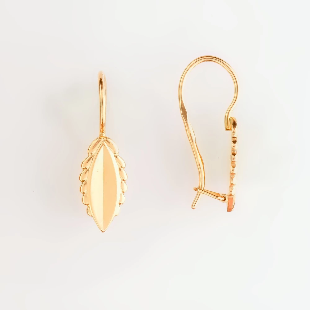Серьги из красного золота 585 пробы