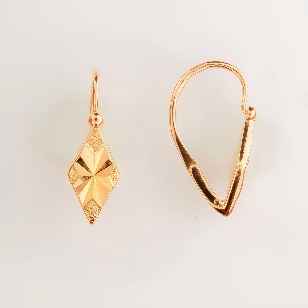 Серьги из красного золота 585 пробы