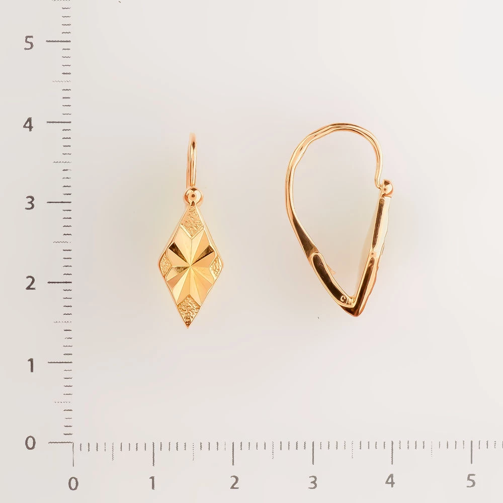 Серьги из красного золота 585 пробы