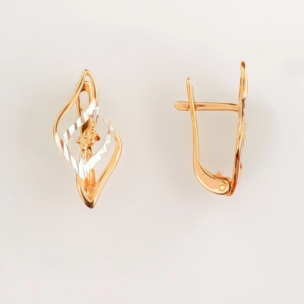 Серьги из красного золота 585 пробы