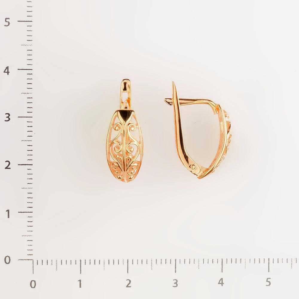 Серьги из красного золота 585 пробы
