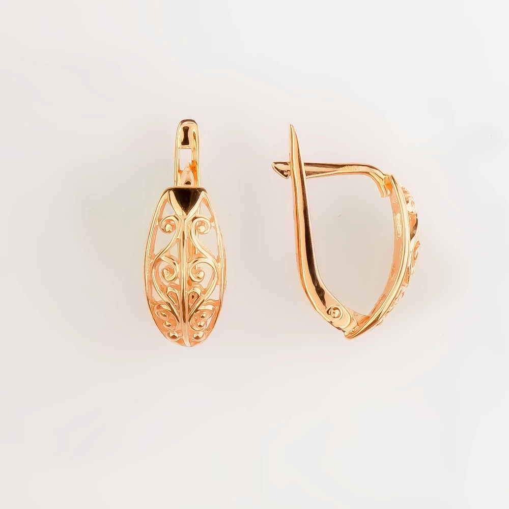 Серьги из красного золота 585 пробы