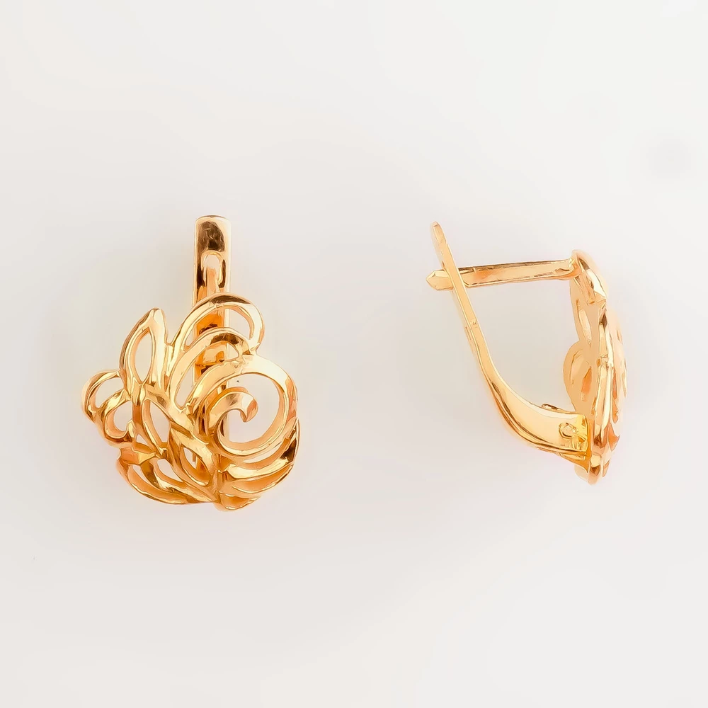 Серьги из красного золота 585 пробы