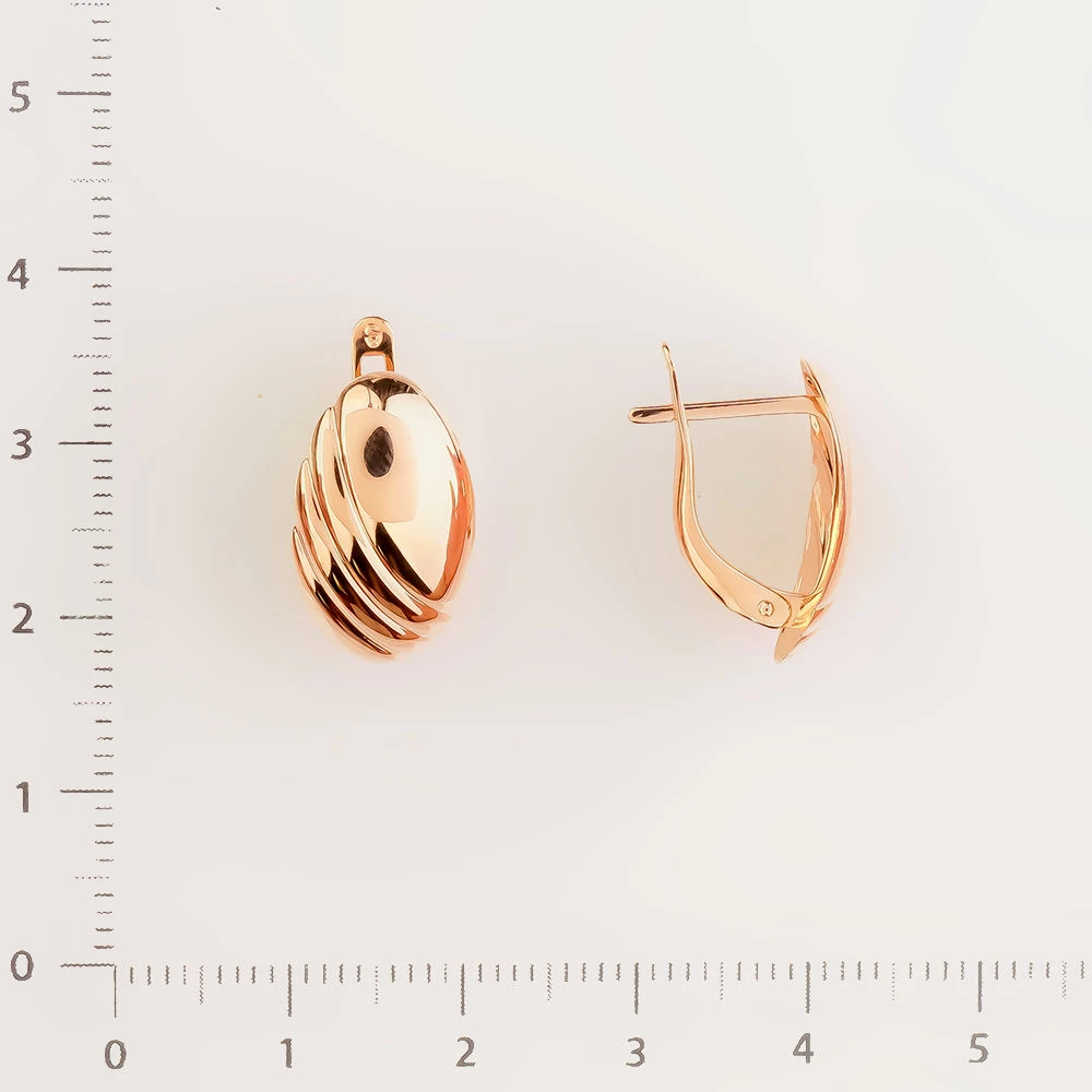 Серьги из красного золота 585 пробы