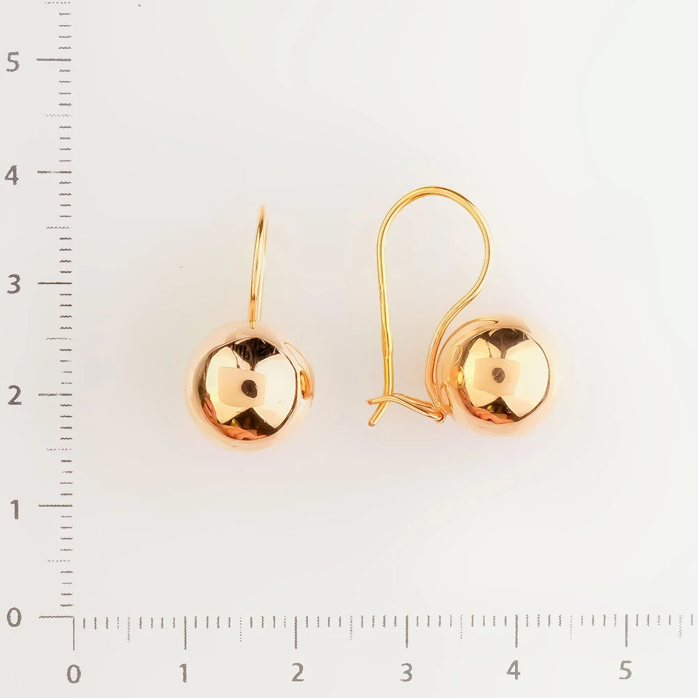 Серьги из красного золота 585 пробы