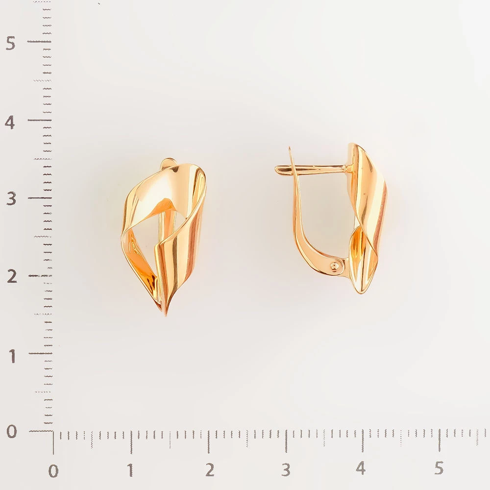 Серьги из красного золота 585 пробы