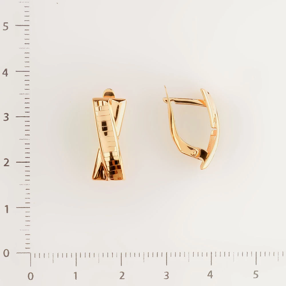 Серьги из красного золота 585 пробы