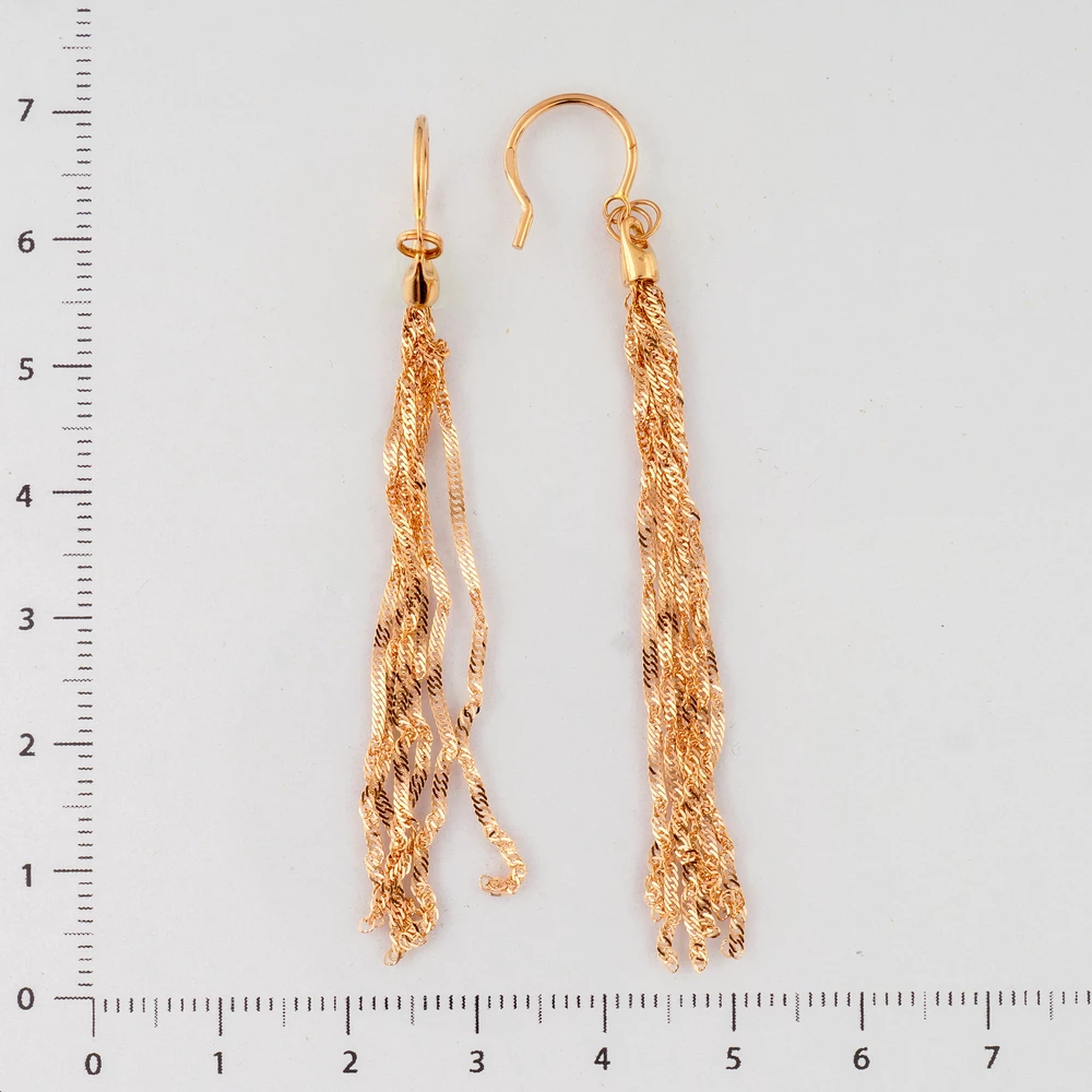 Серьги из красного золота 585 пробы