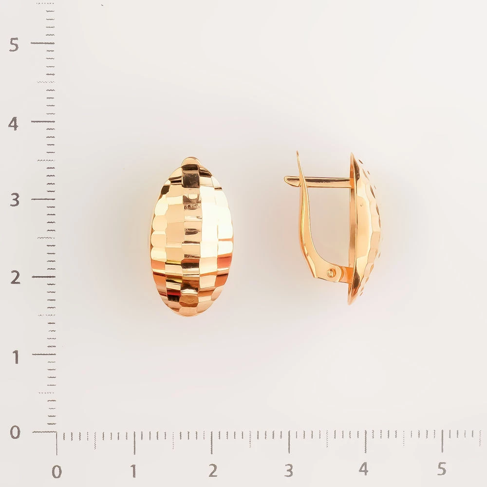 Серьги из красного золота 585 пробы