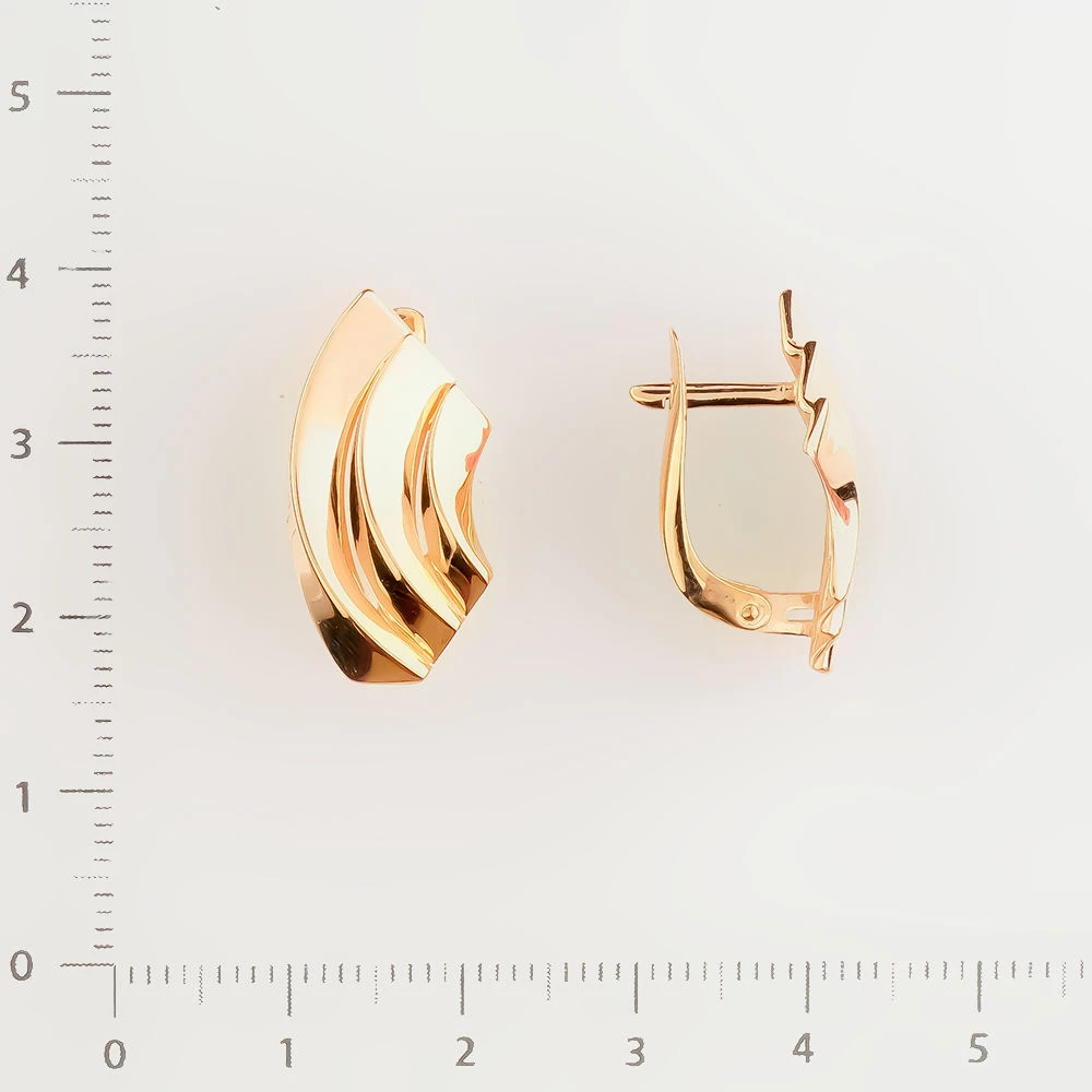 Серьги из желтого золота 585 пробы